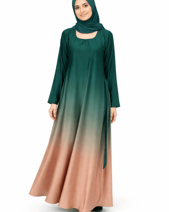 Luxury Two-Tone TIKTOK Gradient Abaya for Women