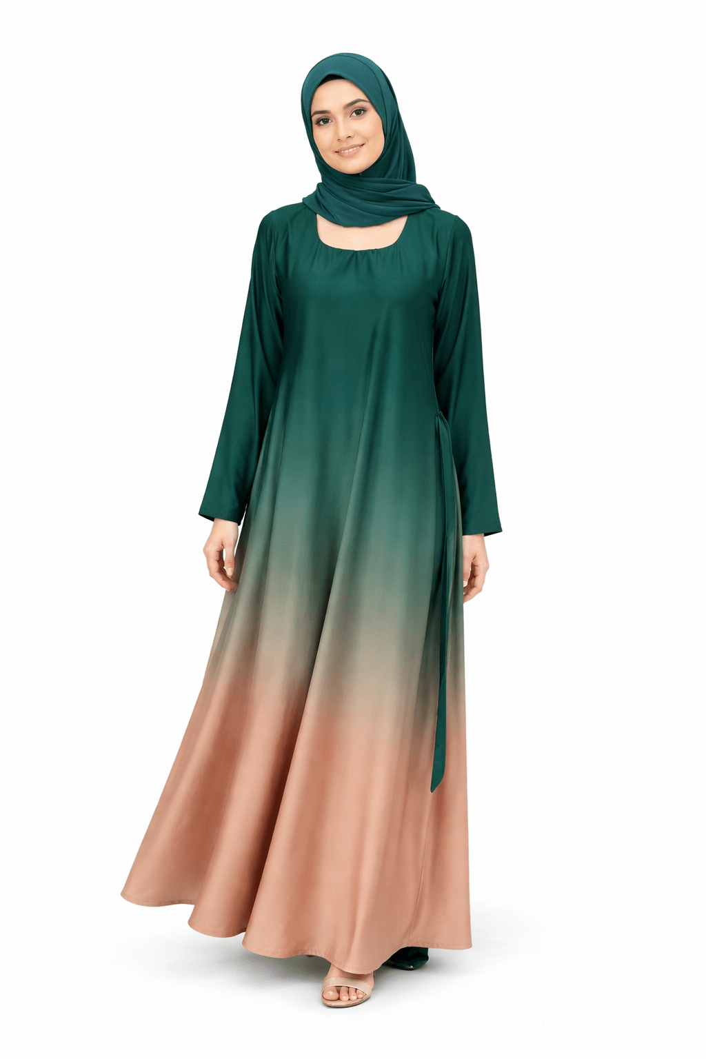 Luxury Two-Tone TIKTOK Gradient Abaya for Women