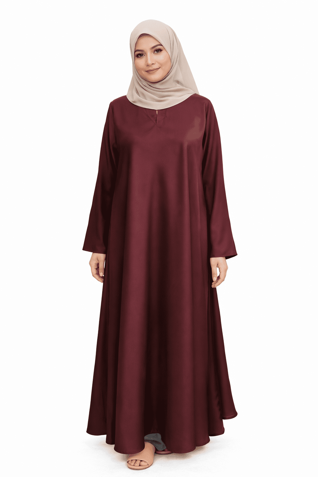 Elegant Flared Umbrella Abaya for Women