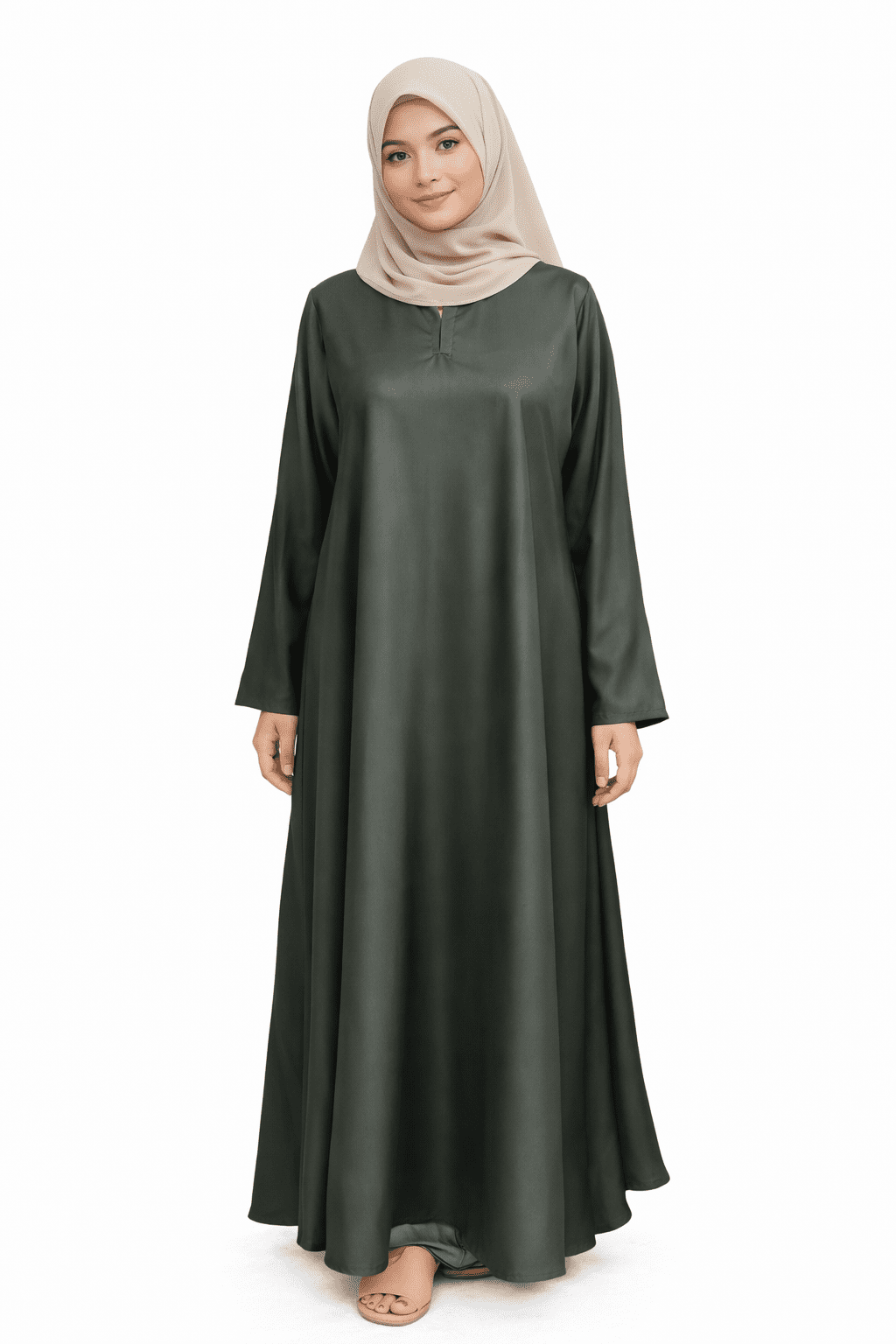 Elegant Flared Umbrella Abaya for Women - Image 6