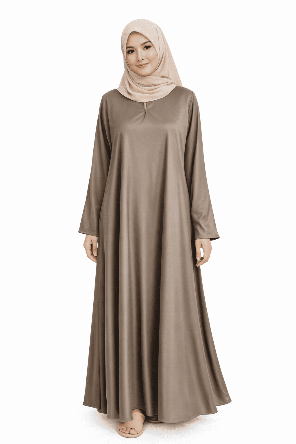 Elegant Flared Umbrella Abaya for Women - Image 5